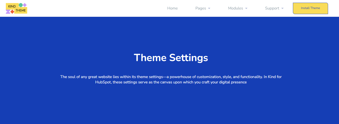 Theme Settings