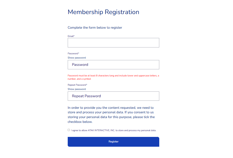 Membership Registration