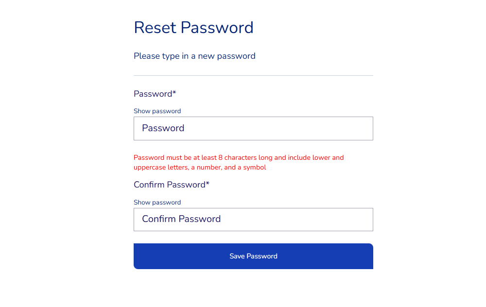 Reset Password