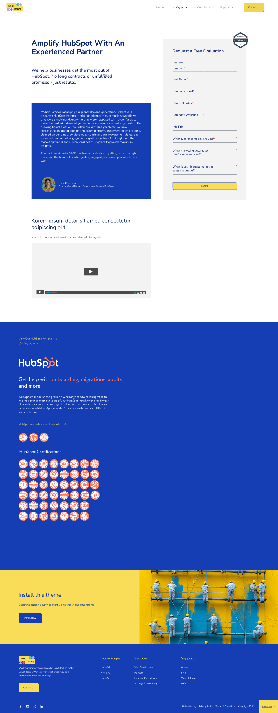 Hubspot Landing Page