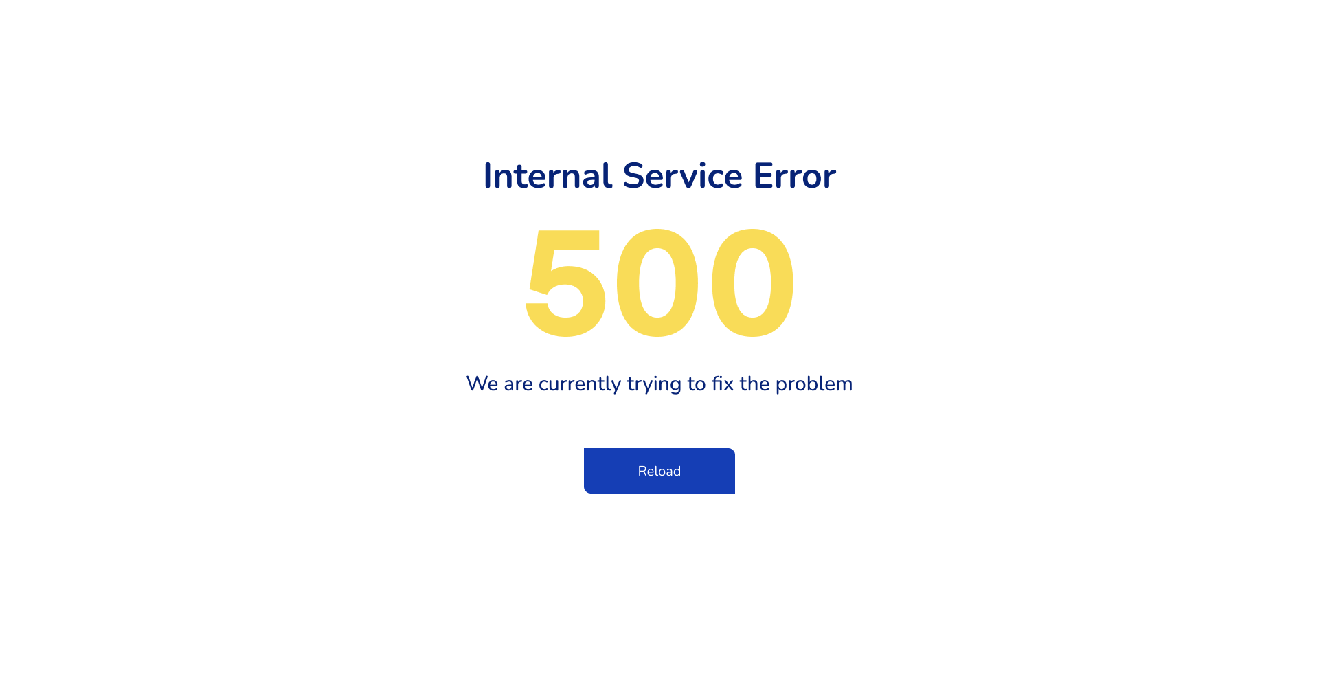 Internal Service Error