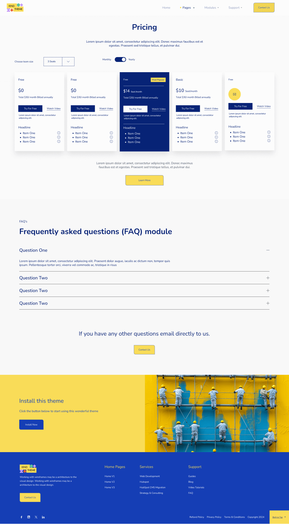 Pricing Page