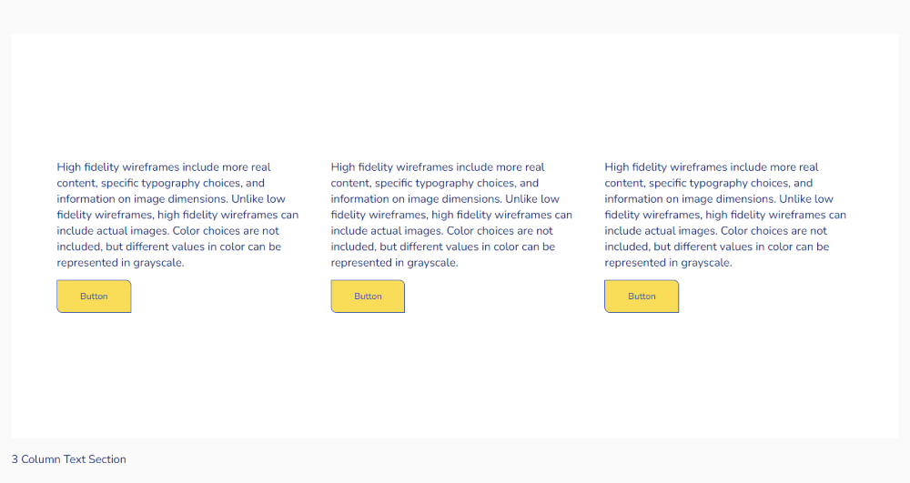 3 Column Text Section